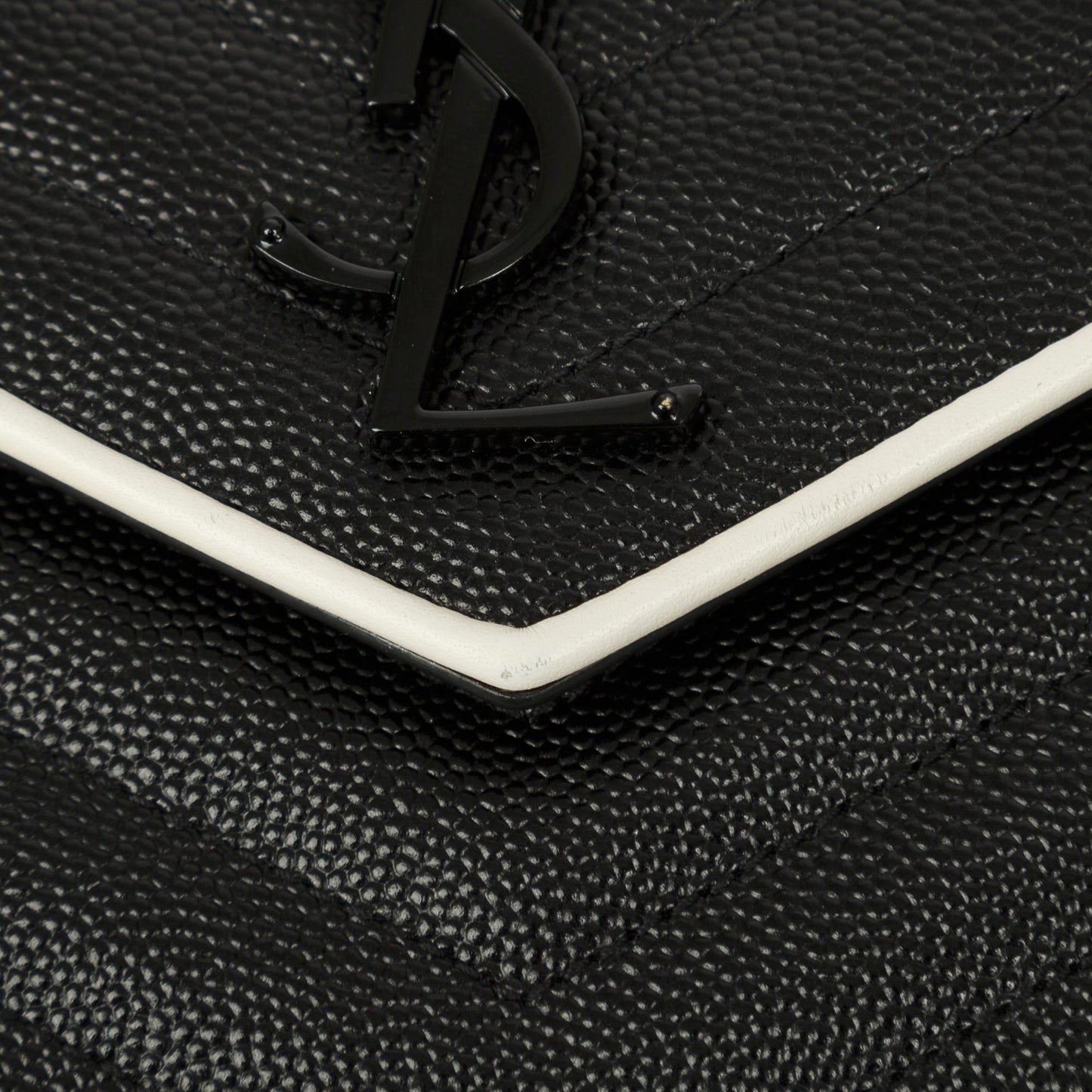 Saint Laurent Bicolour Cassandre Chain Wallet