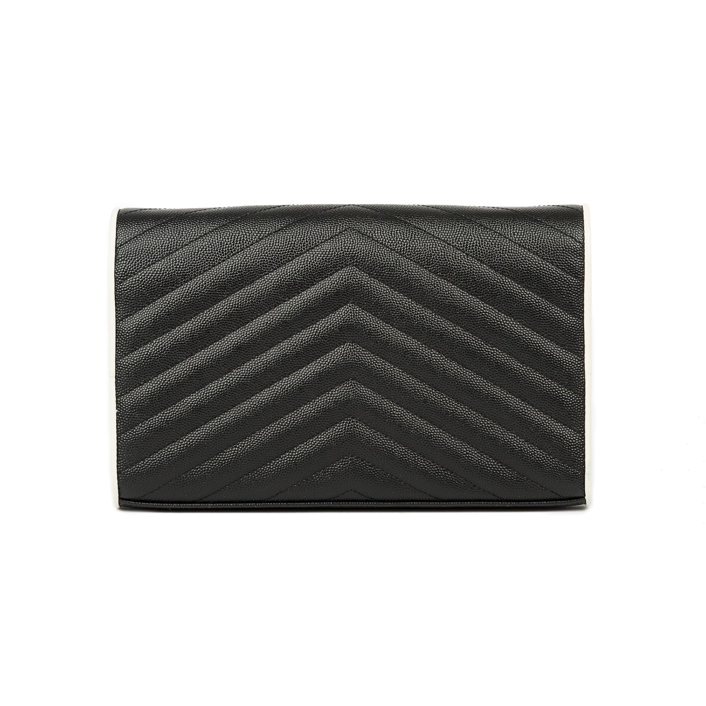 Saint Laurent Bicolour Cassandre Chain Wallet
