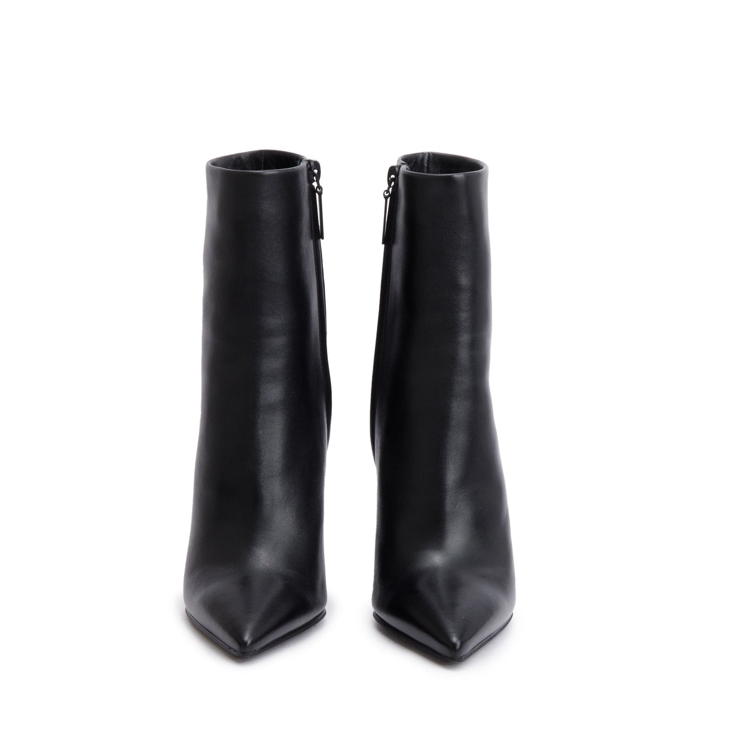 Saint Laurent Black Calf Leather Opyum Booties, Size 36