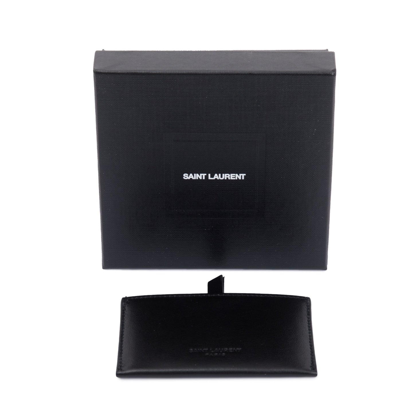 Saint Laurent Black Calfskin Leather 'For You' Mirror Holder