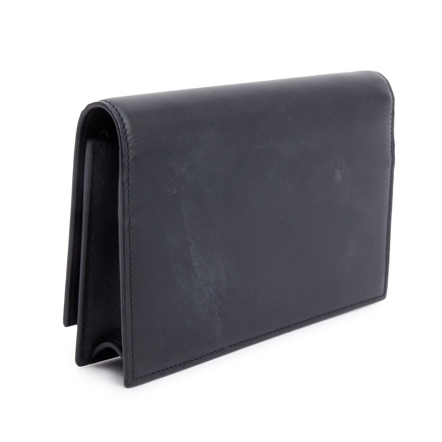 Saint Laurent Black Calfskin Leather Kate Tassel Wallet on Chain