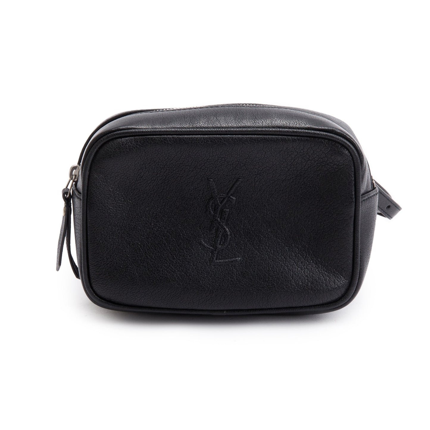 Saint Laurent Black Calskin Leather Lou Belt Bag