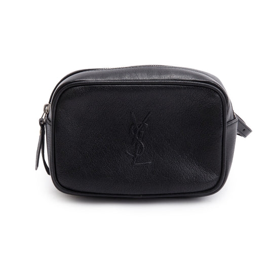 Saint Laurent Black Calskin Leather Lou Belt Bag