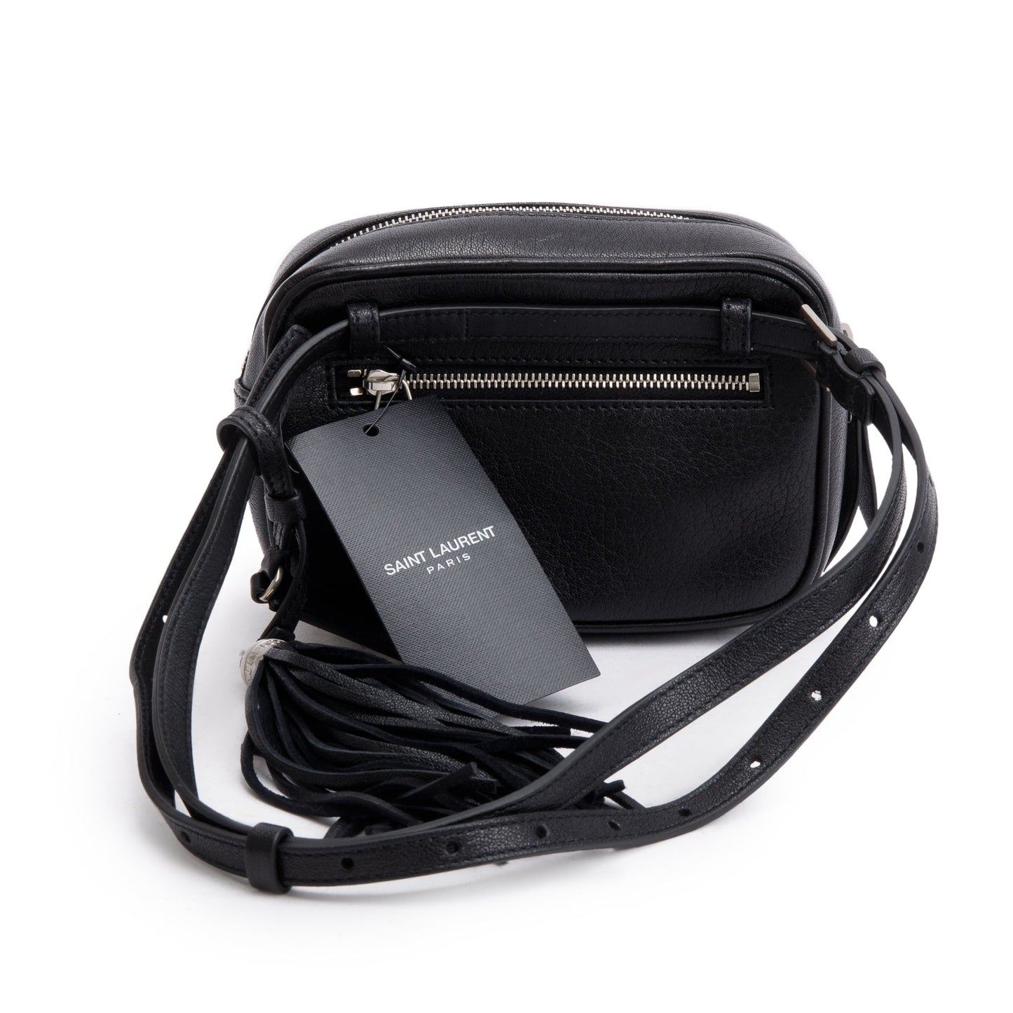 Saint Laurent Black Calskin Leather Lou Belt Bag