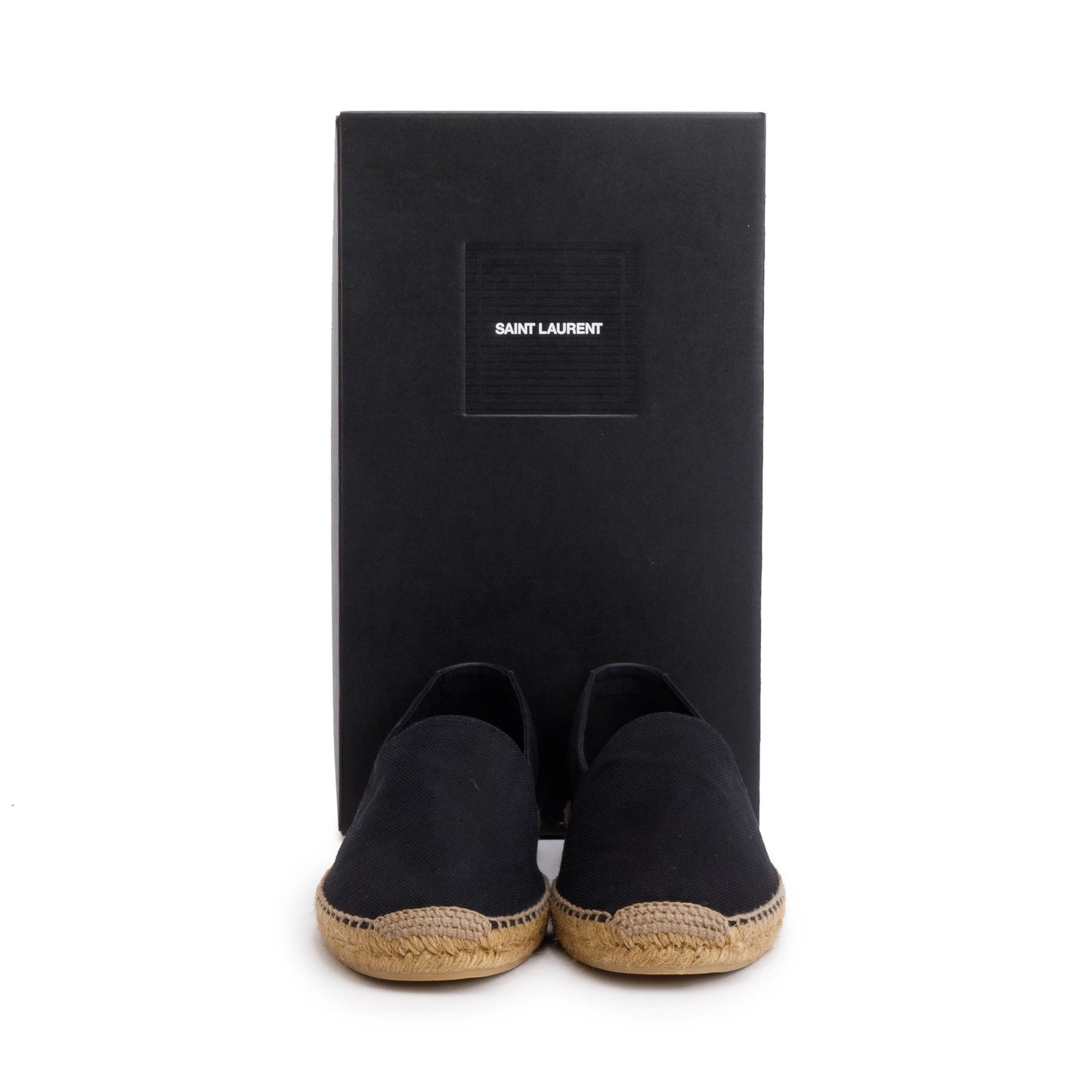 Saint Laurent Black Canvas Espadrilles, Size 45