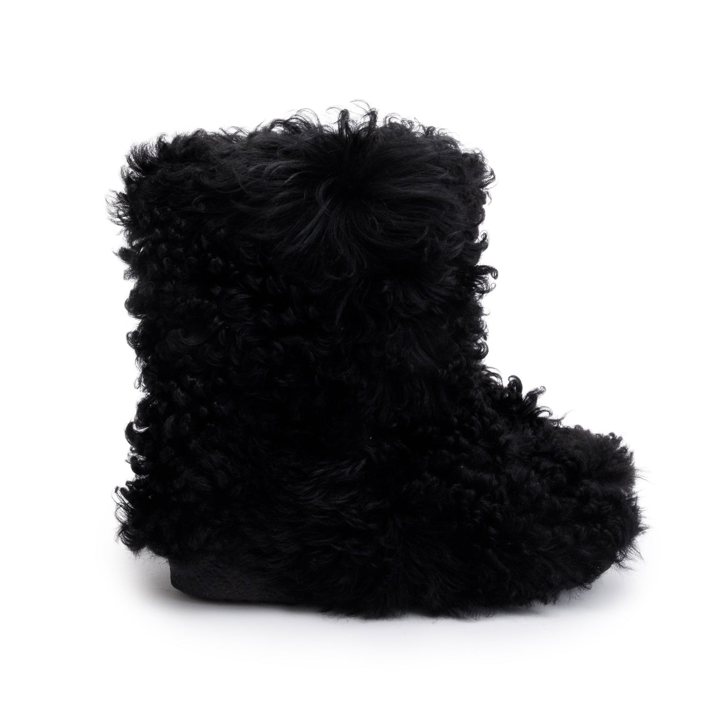 Saint Laurent Black Furry Boots, Size 42