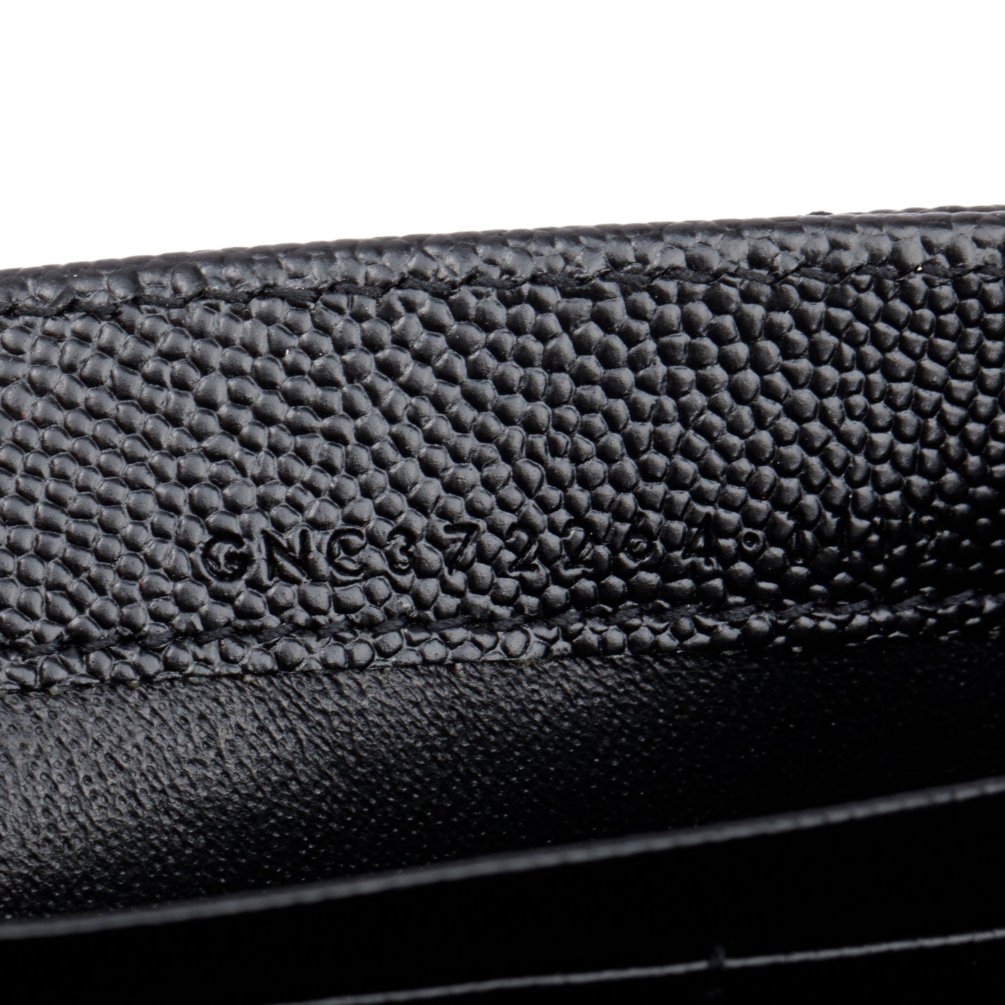 Saint Laurent Black Grain De Poudre Cassandre Matelasse Large Flap Wallet