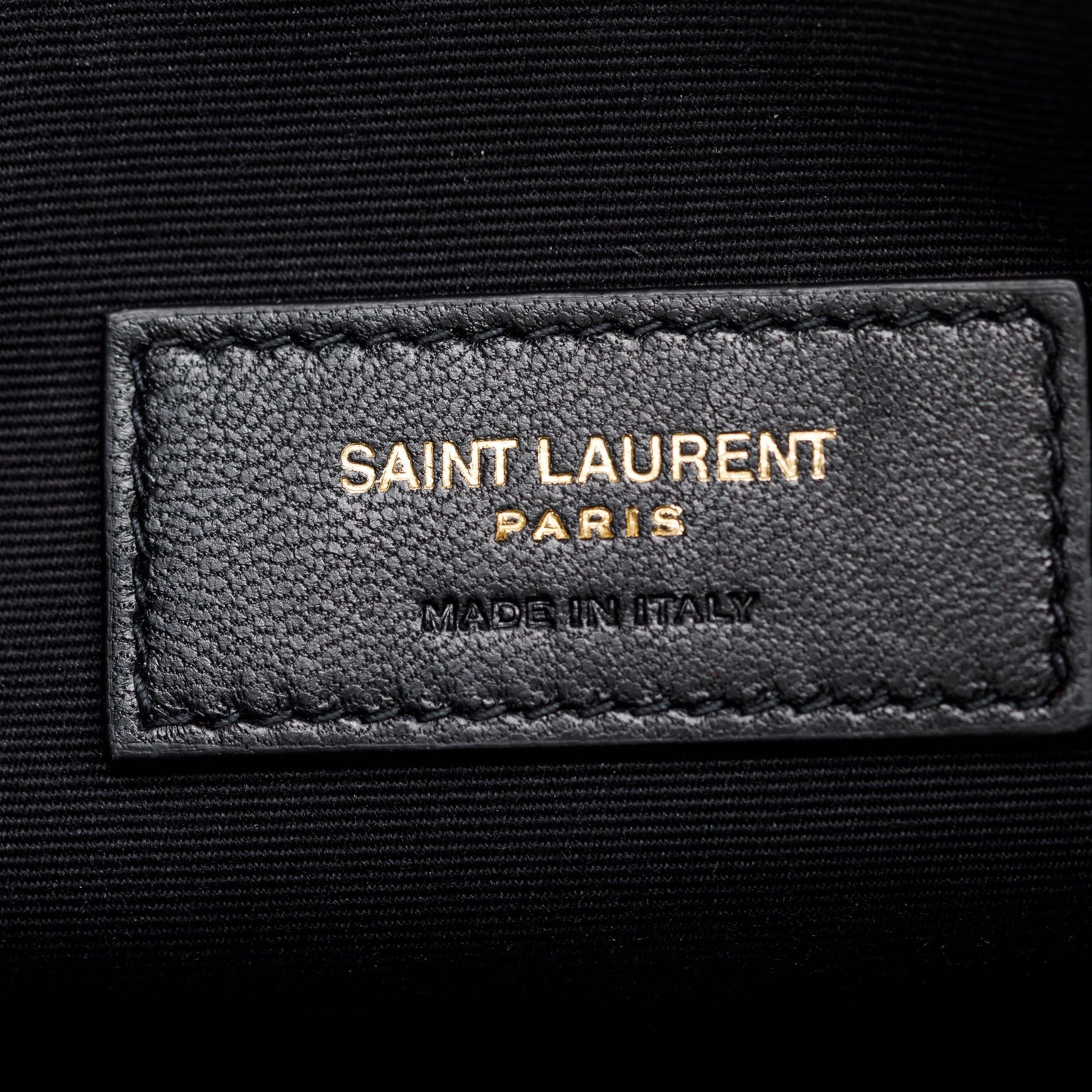 Saint Laurent Black Grain De Poudre Leather Cassandre Matelasse Large Zipped Pouch