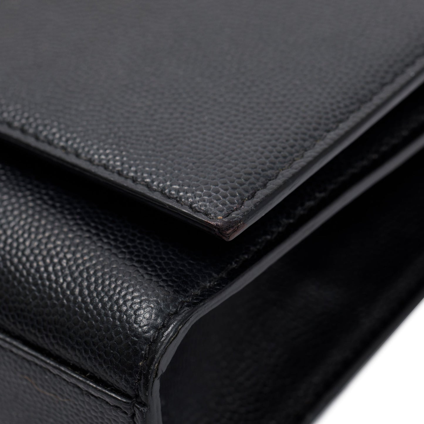 Saint Laurent Black Grain De Poudre Leather Small Kate Bag
