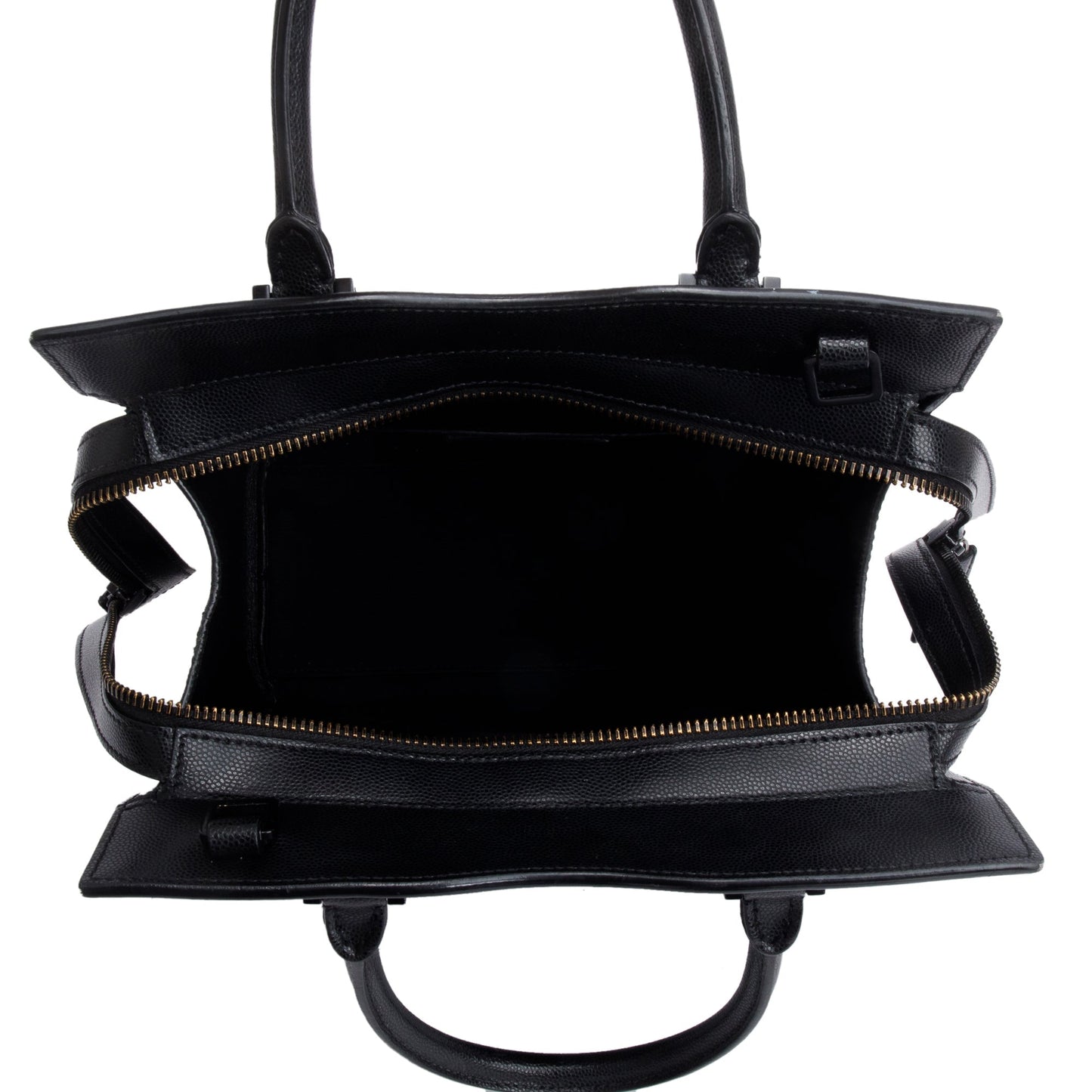 Saint Laurent Black Grain De Poudre Leather Small Uptown Tote