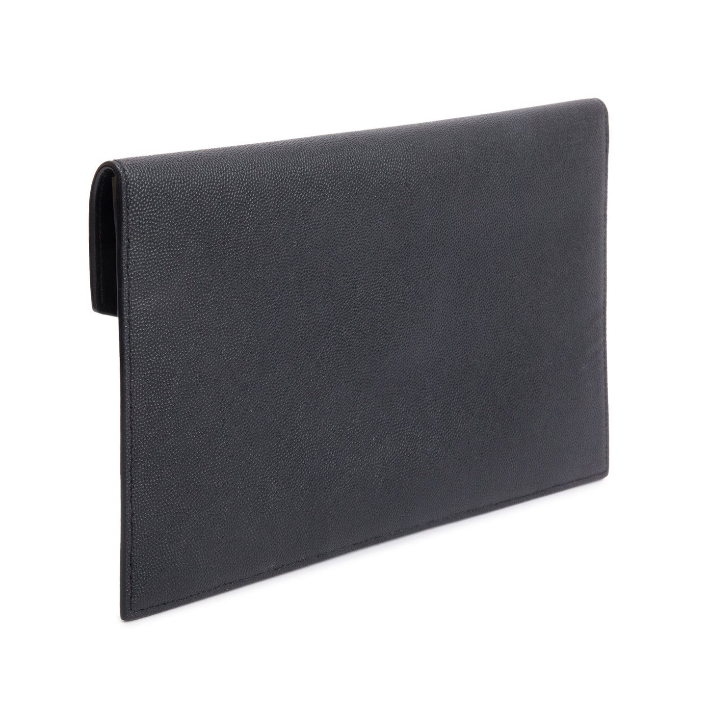 Saint Laurent Black Grain De Poudre Leather Uptown Pouch