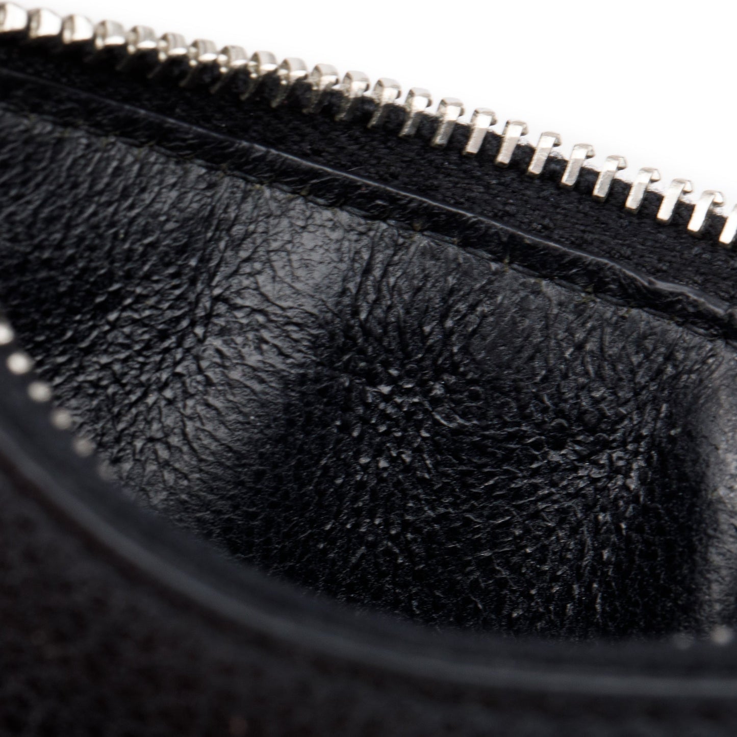 Saint Laurent Black Grain De Poudre Paris Fragments Zipped Card Case