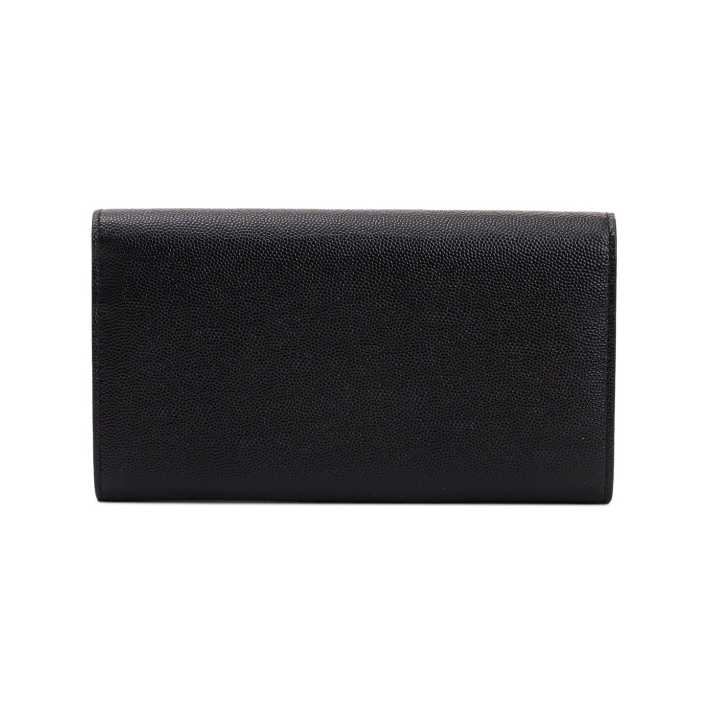 Saint Laurent Black Grain de Poudre Stars Monogram Bi-Fold Long Wallet
