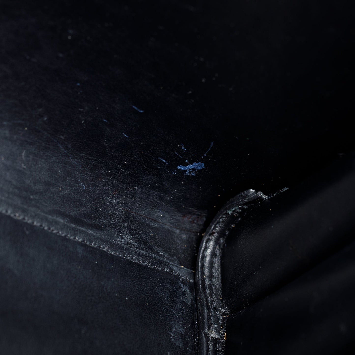 Saint Laurent Black Grained Leather Small Sac De Jour
