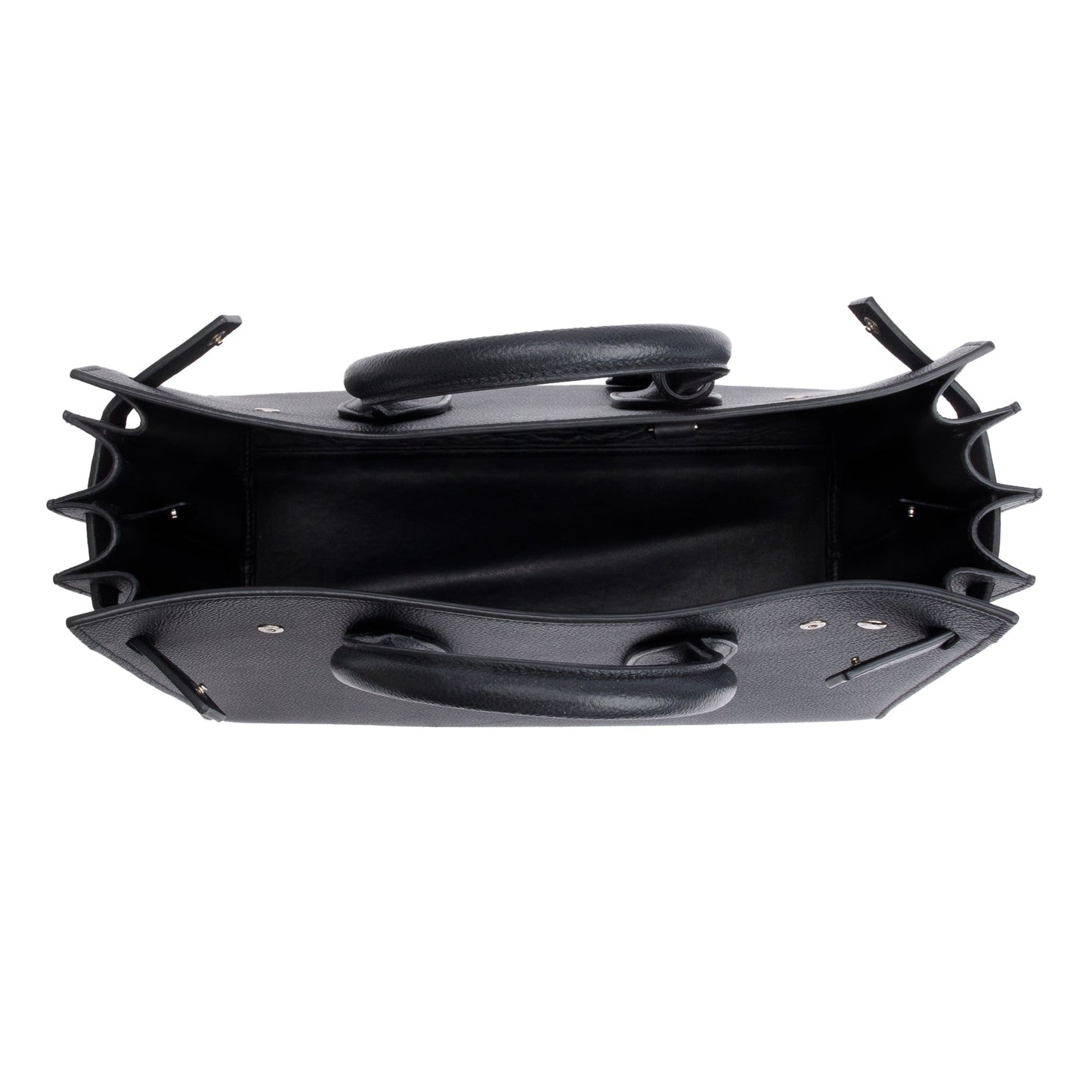 Saint Laurent Black Grained Leather Small Sac De Jour
