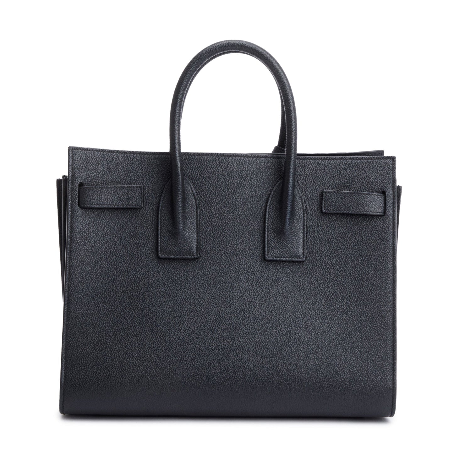 Saint Laurent Black Grained Leather Small Sac De Jour