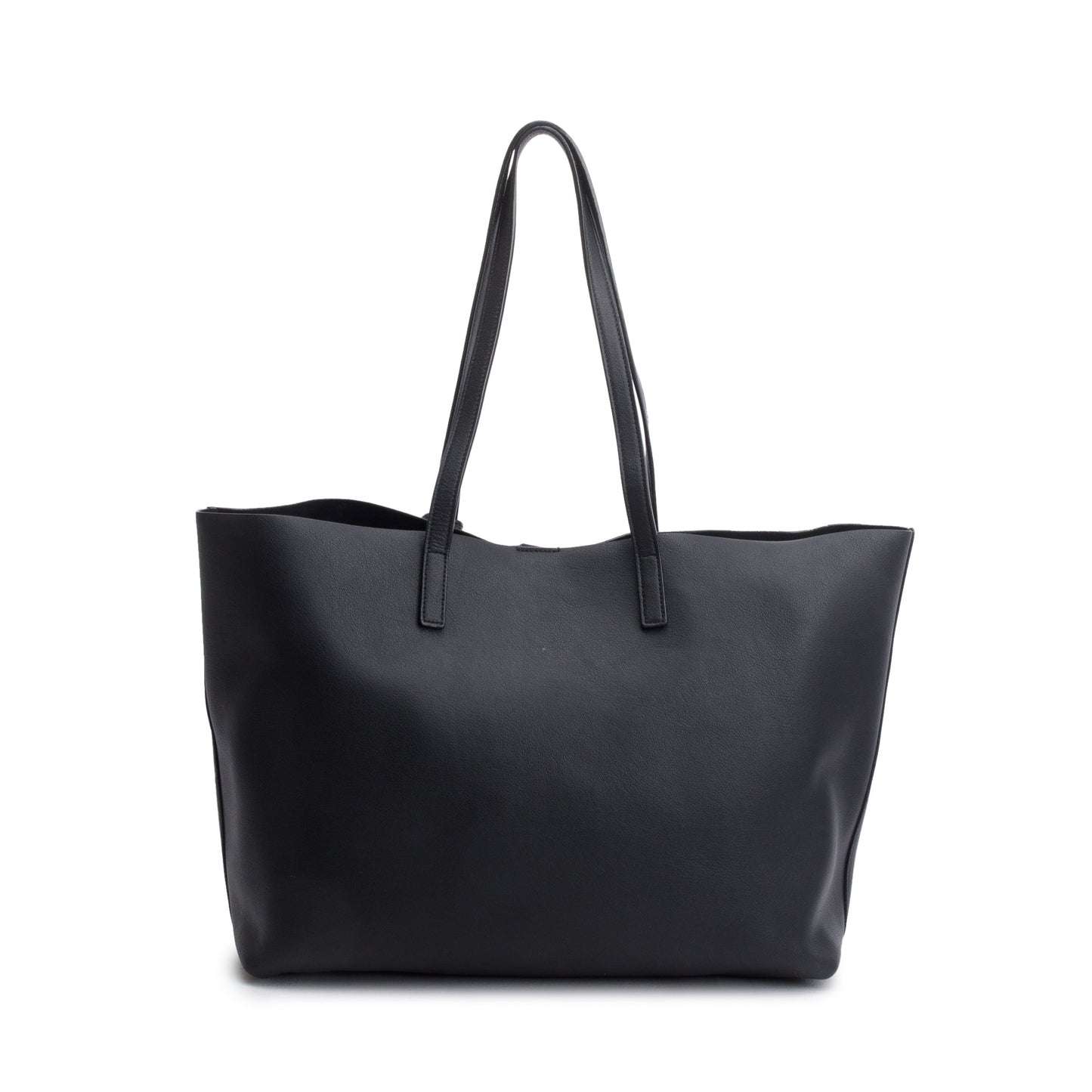 Saint Laurent Black Leather Large E/W Shopping Tote