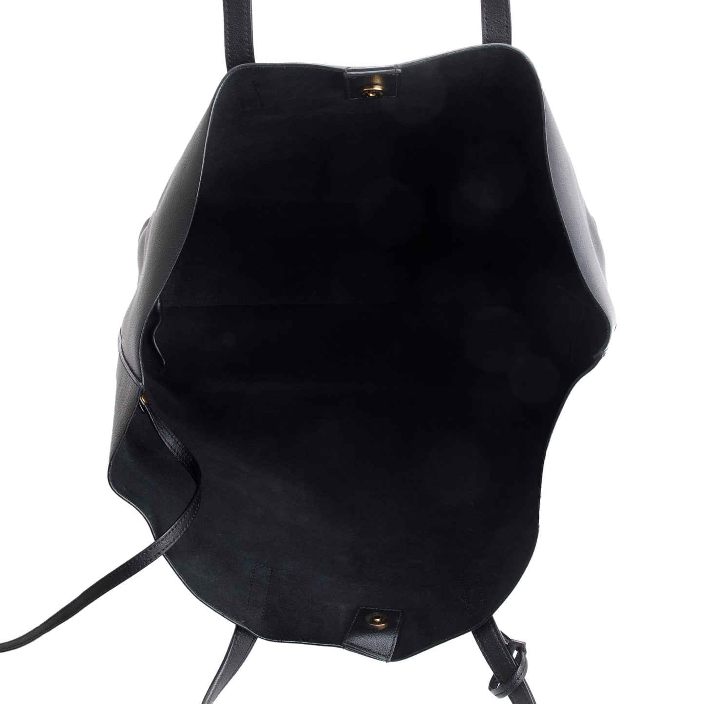 Saint Laurent Black Leather Large E/W Shopping Tote