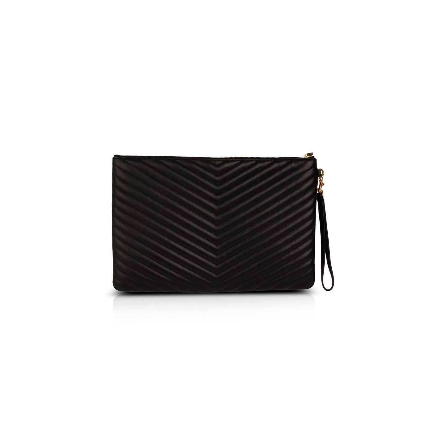 Saint Laurent Black Matelasse Document Holder