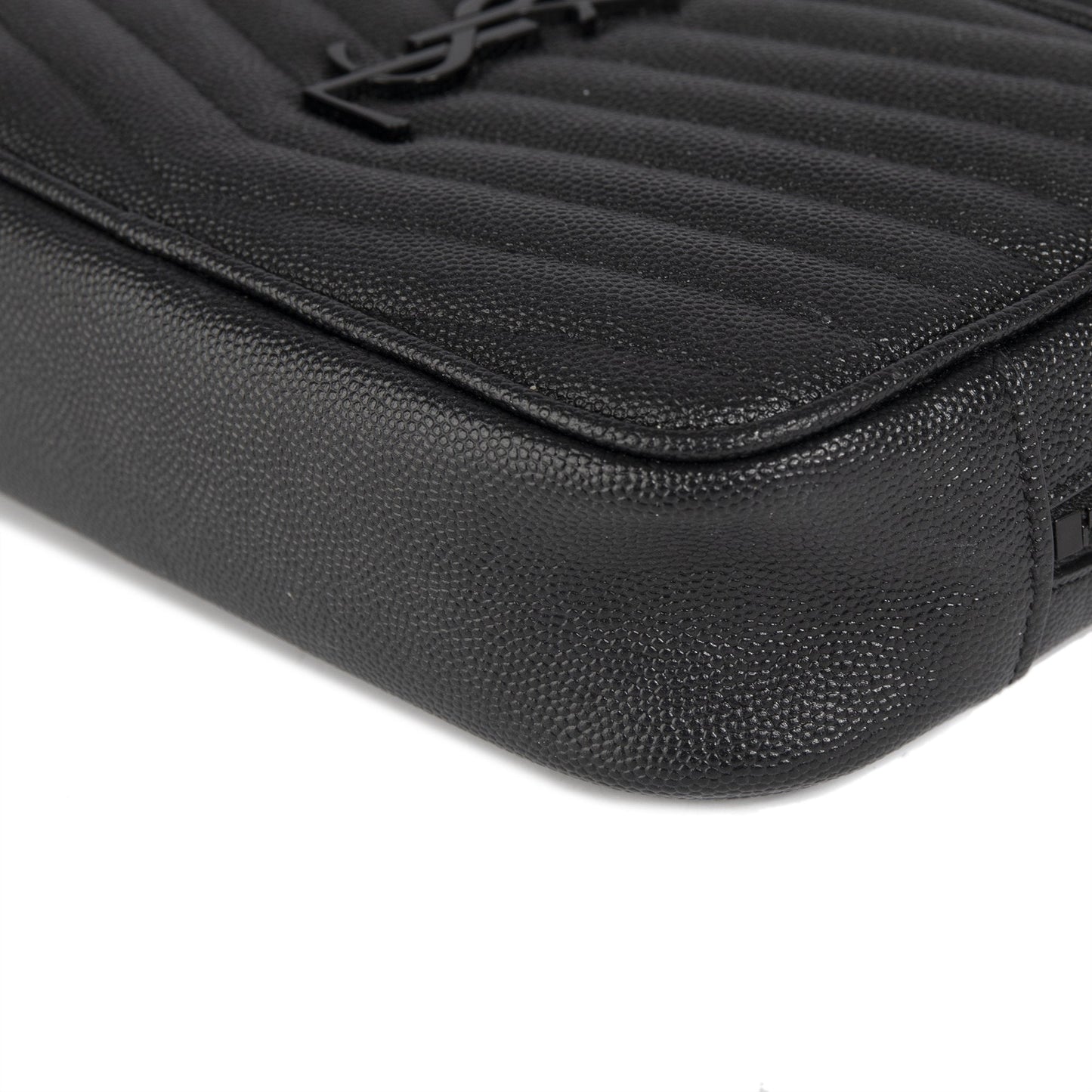 Saint Laurent Black Matelasse Lou Mini Crossbody Bag