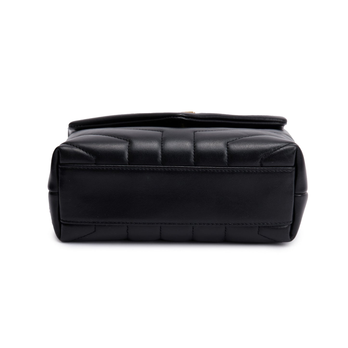 Saint Laurent Black Monogram Matelasse Toy Loulou Crossbody Bag