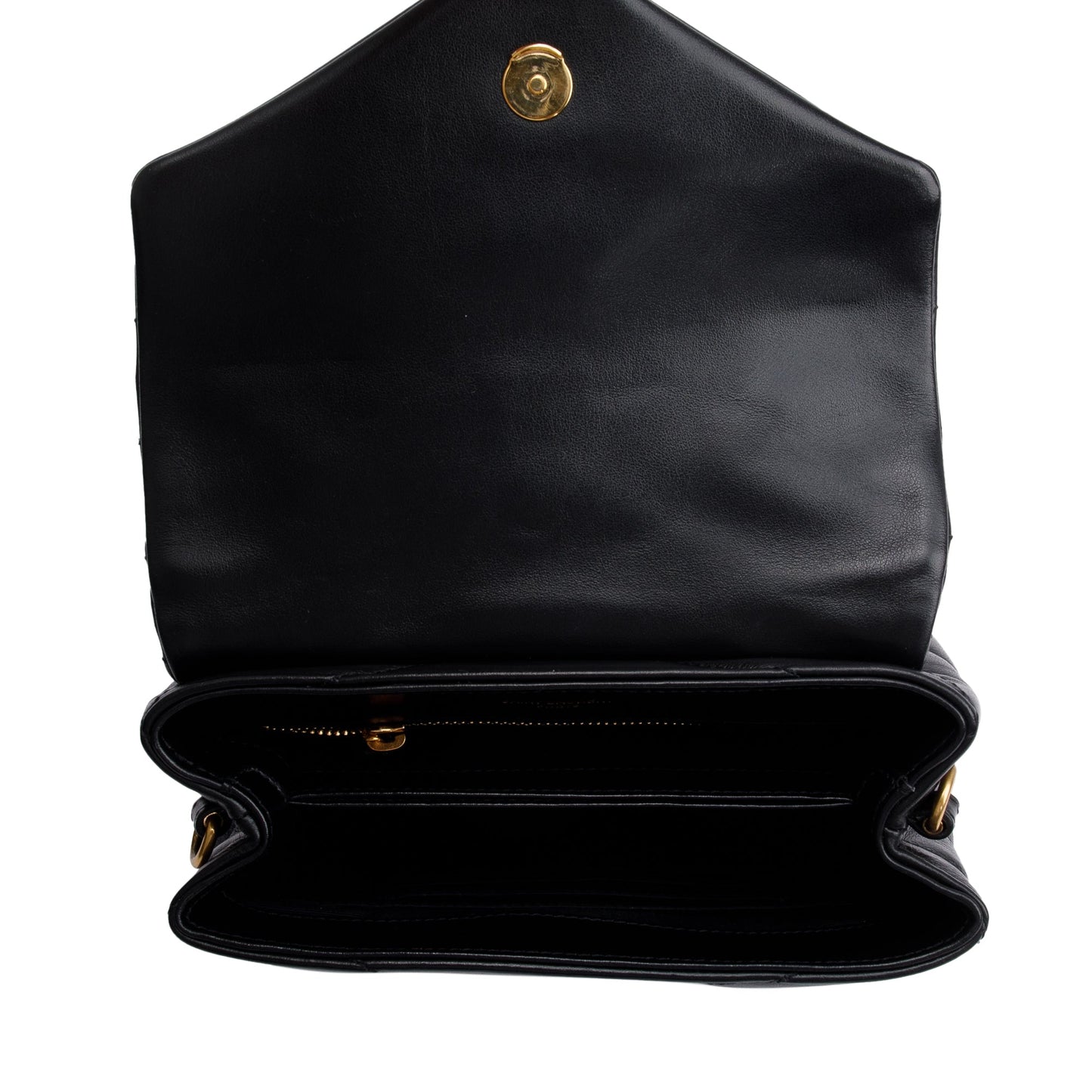 Saint Laurent Black Monogram Matelasse Toy Loulou Crossbody Bag