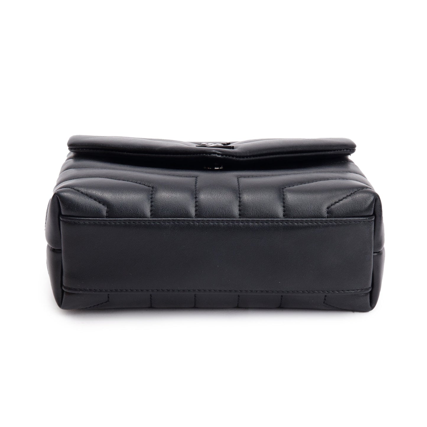 Saint Laurent Black Monogram Matelasse Toy Loulou Crossbody Bag