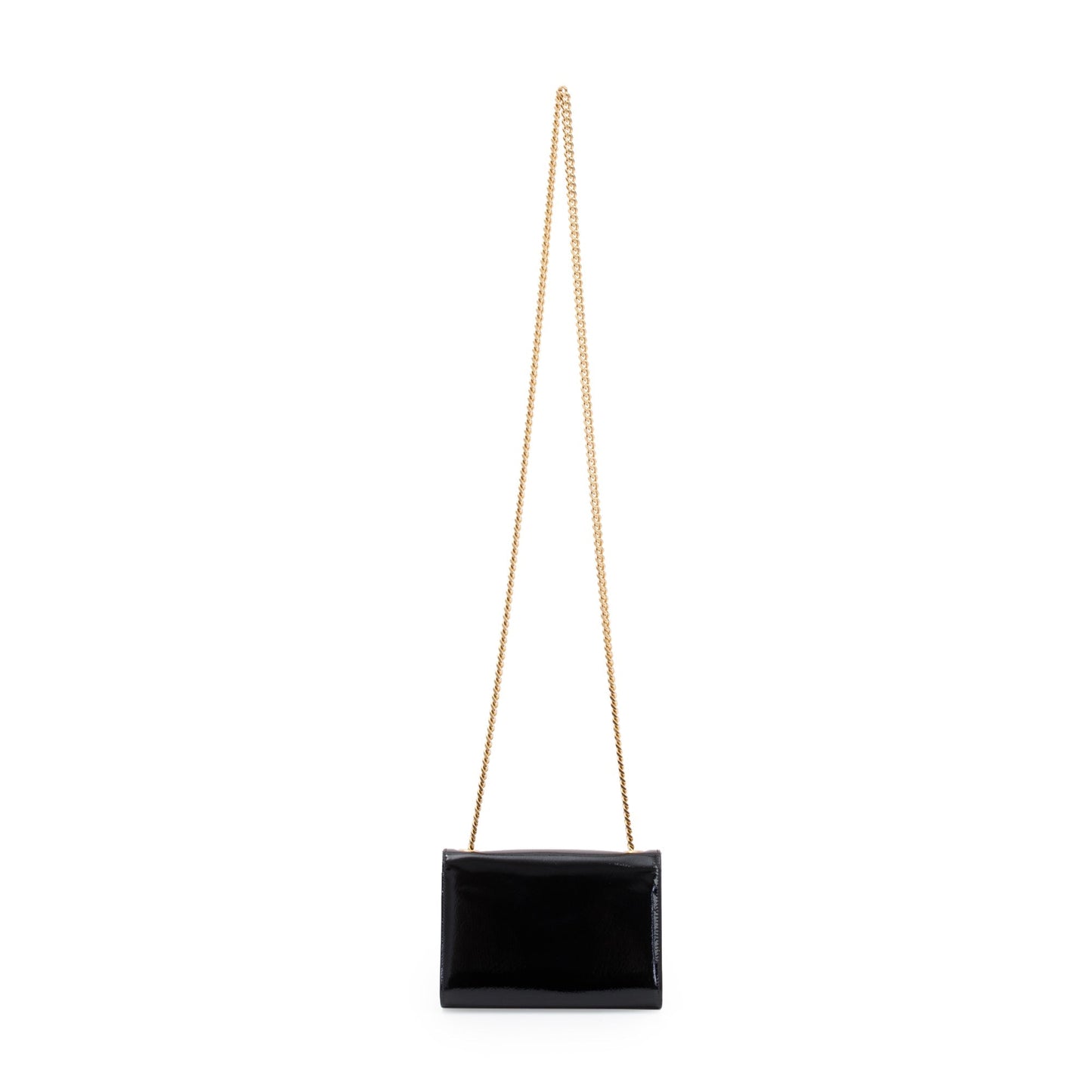 Saint Laurent Black Patent Leather Mini Monogram Kate Bag