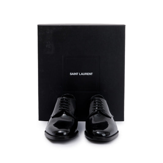 Saint Laurent Black Patent Leather Montaigne 25 Uniform Shoes, Size 37