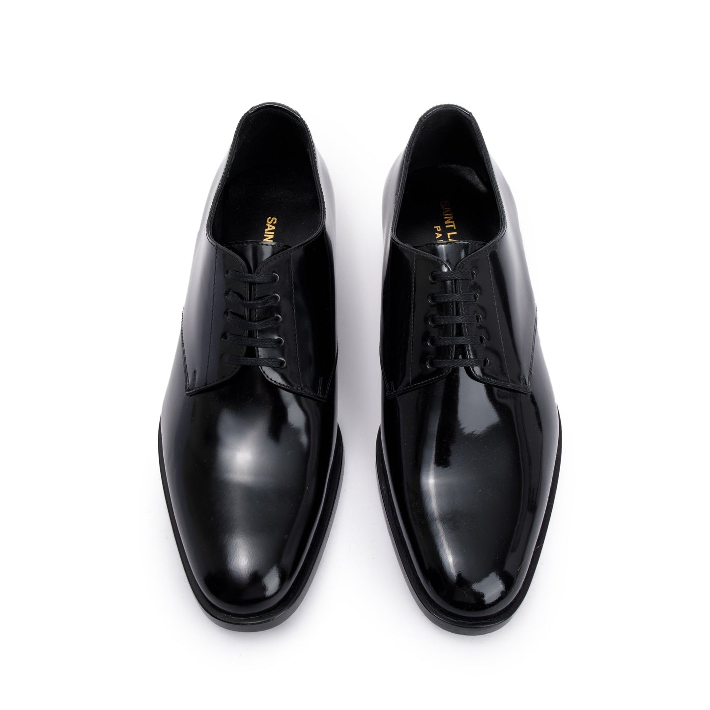 Saint Laurent Black Patent Leather Montaigne 25 Uniform Shoes, Size 37