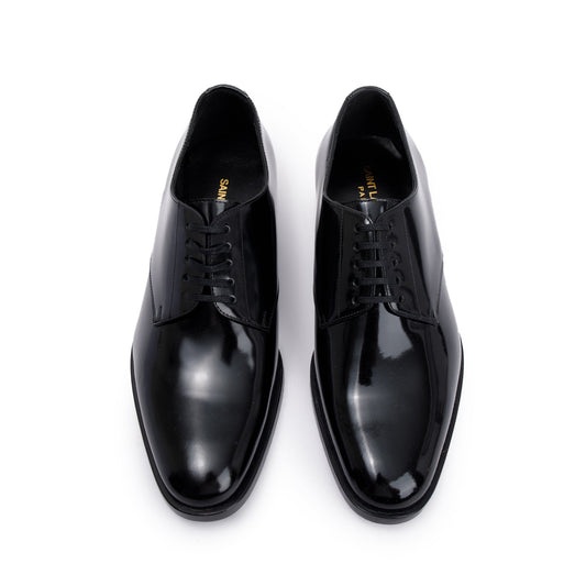 Saint Laurent Black Patent Leather Montaigne 25 Uniform Shoes, Size 37