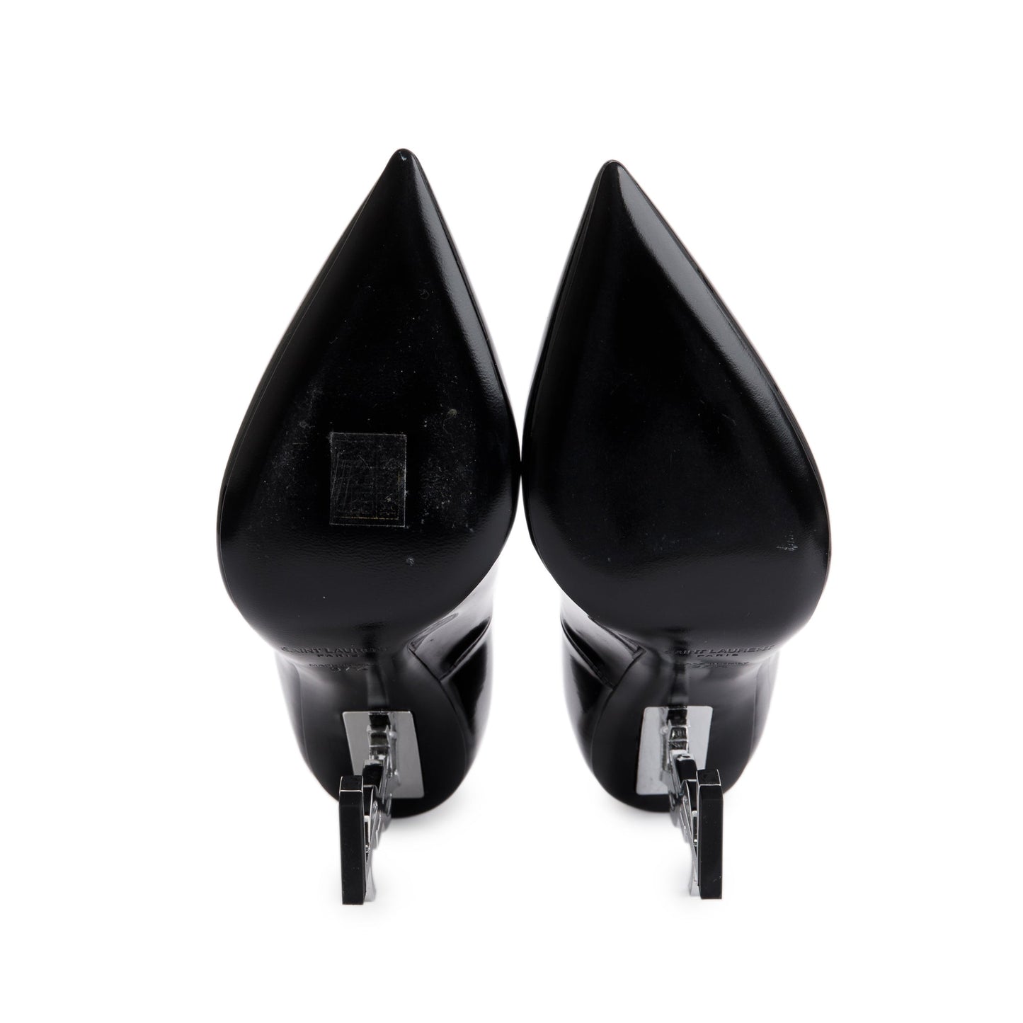 Saint Laurent Black Patent Leather Opyum 110 Pumps, Size 37