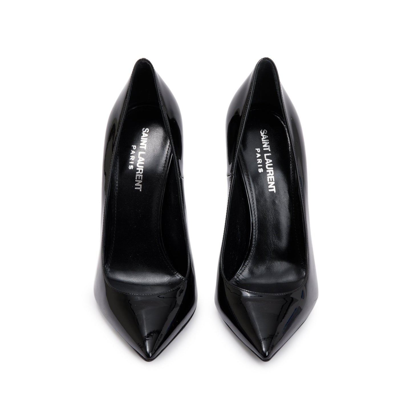 Saint Laurent Black Patent Leather Opyum 110 Pumps, Size 37