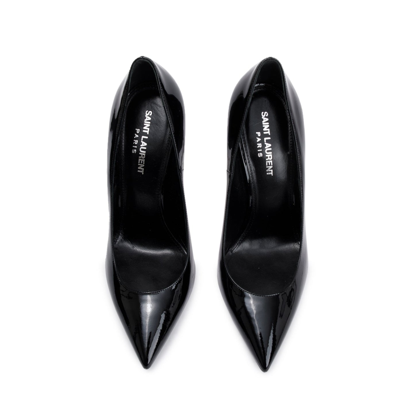 Saint Laurent Black Patent Leather Opyum 110 Pumps, Size 37.5