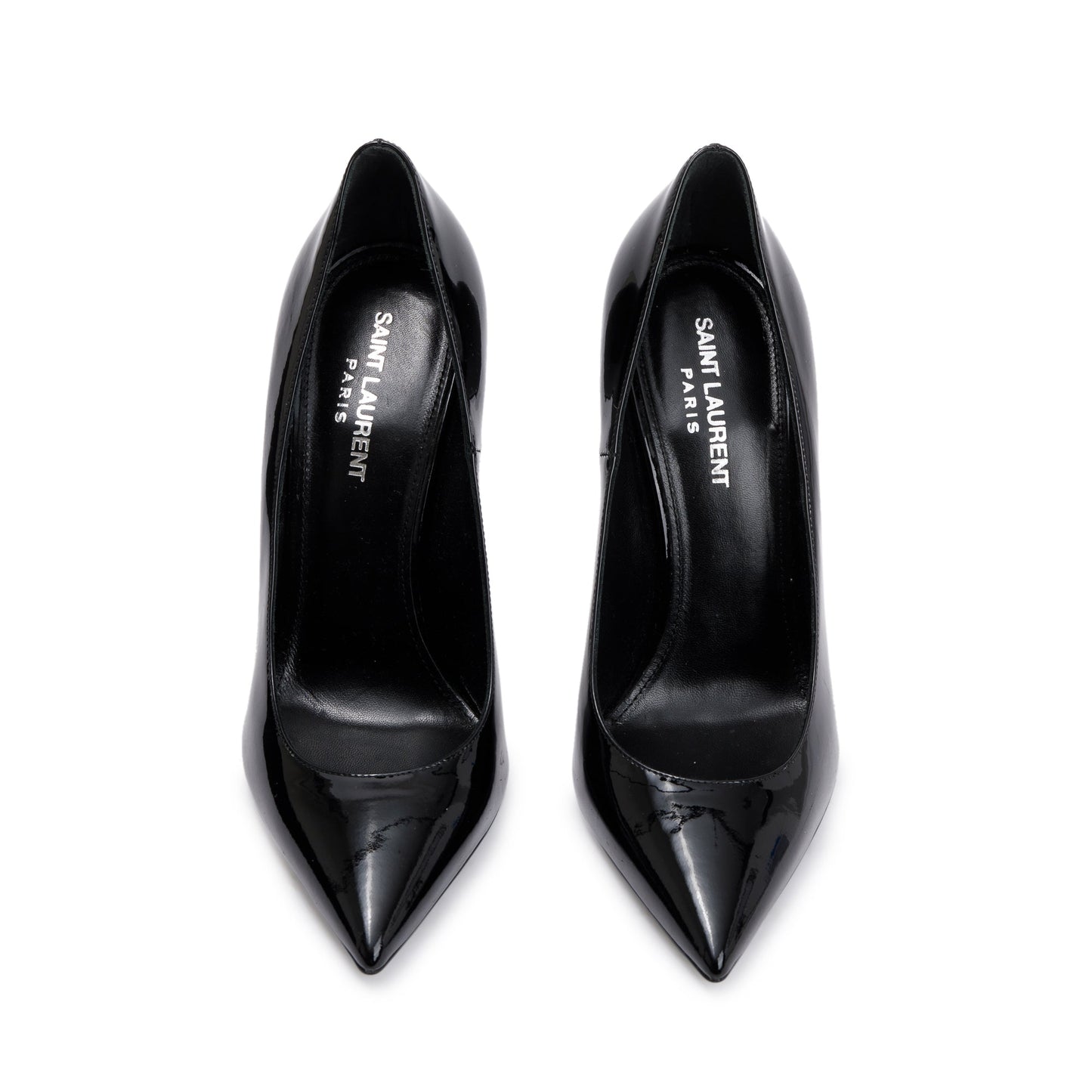 Saint Laurent Black Patent Leather Opyum 110 Pumps, Size 37.5