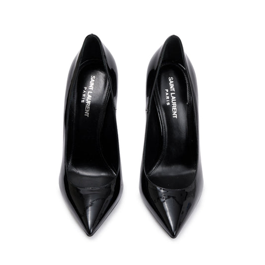 Saint Laurent Black Patent Leather Opyum 110 Pumps, Size 37.5