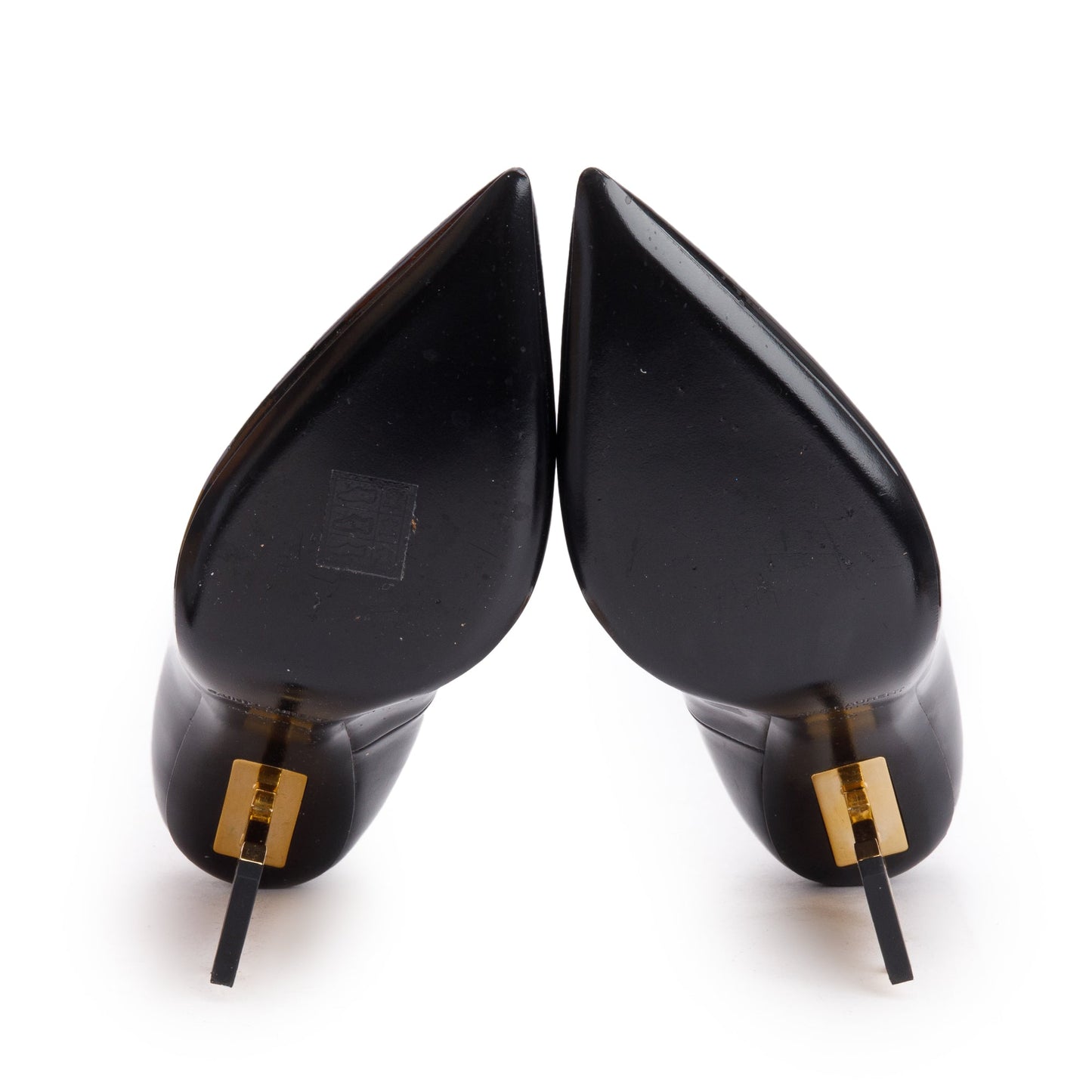 Saint Laurent Black Patent Leather Opyum Pumps, Size 40