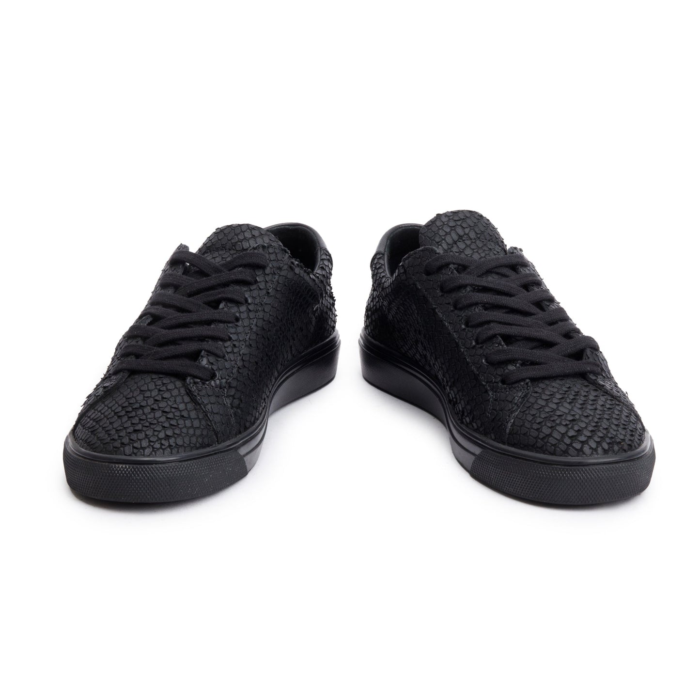 Saint Laurent Black Python Effect Calfskin Leather Andy Sneakers, Size 36