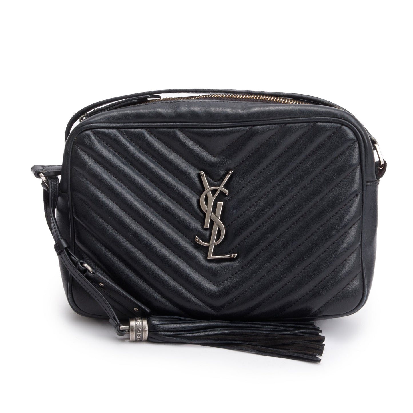 Saint Laurent Black Quilted Leather Lou Camera Bag
