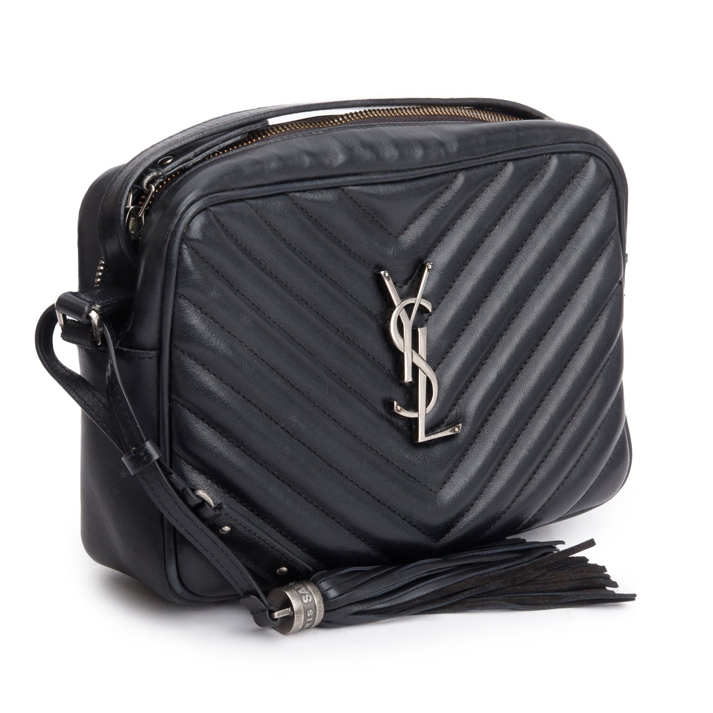 Saint Laurent Black Quilted Leather Lou Camera Bag