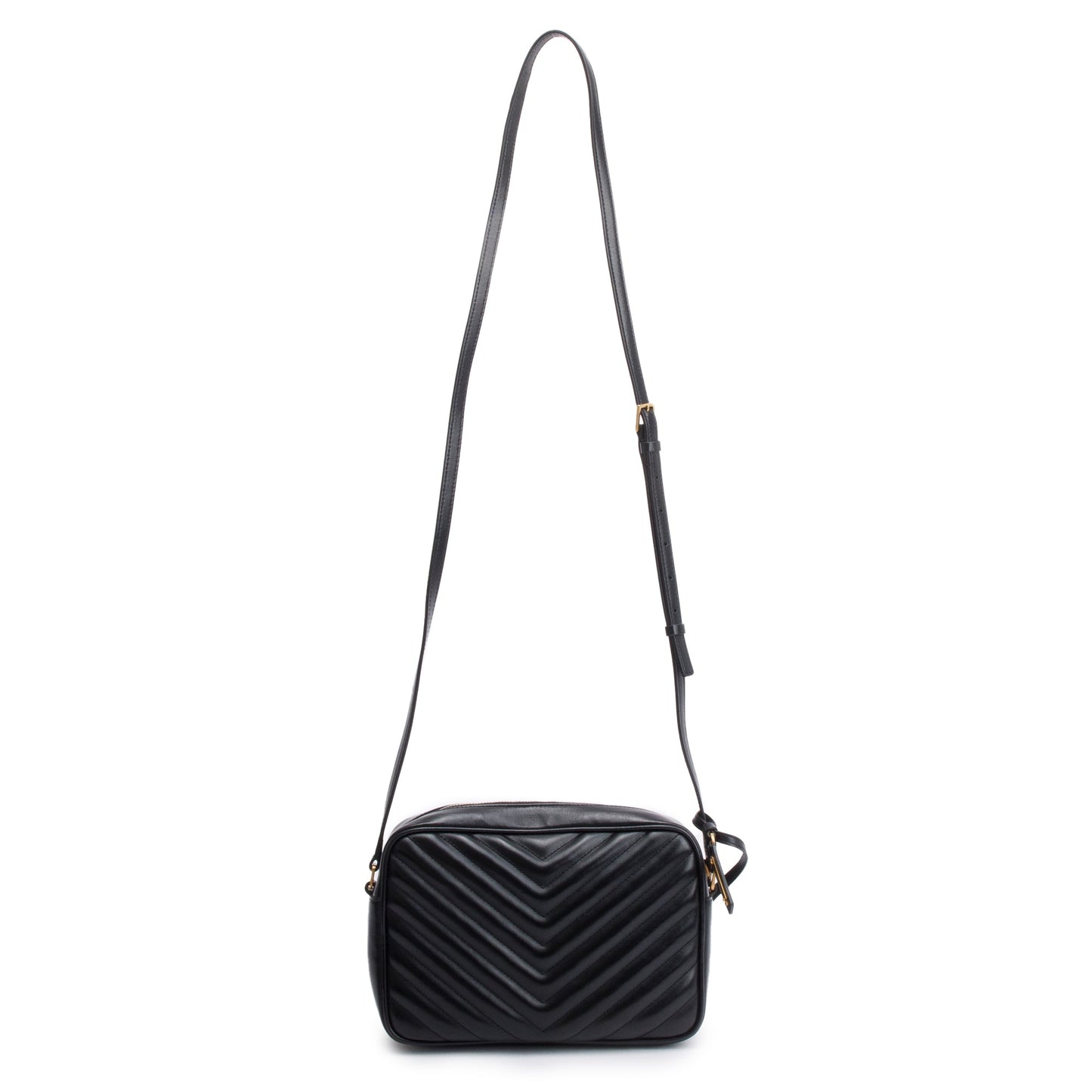 Saint Laurent Black Quilted Leather Lou Camera Bag