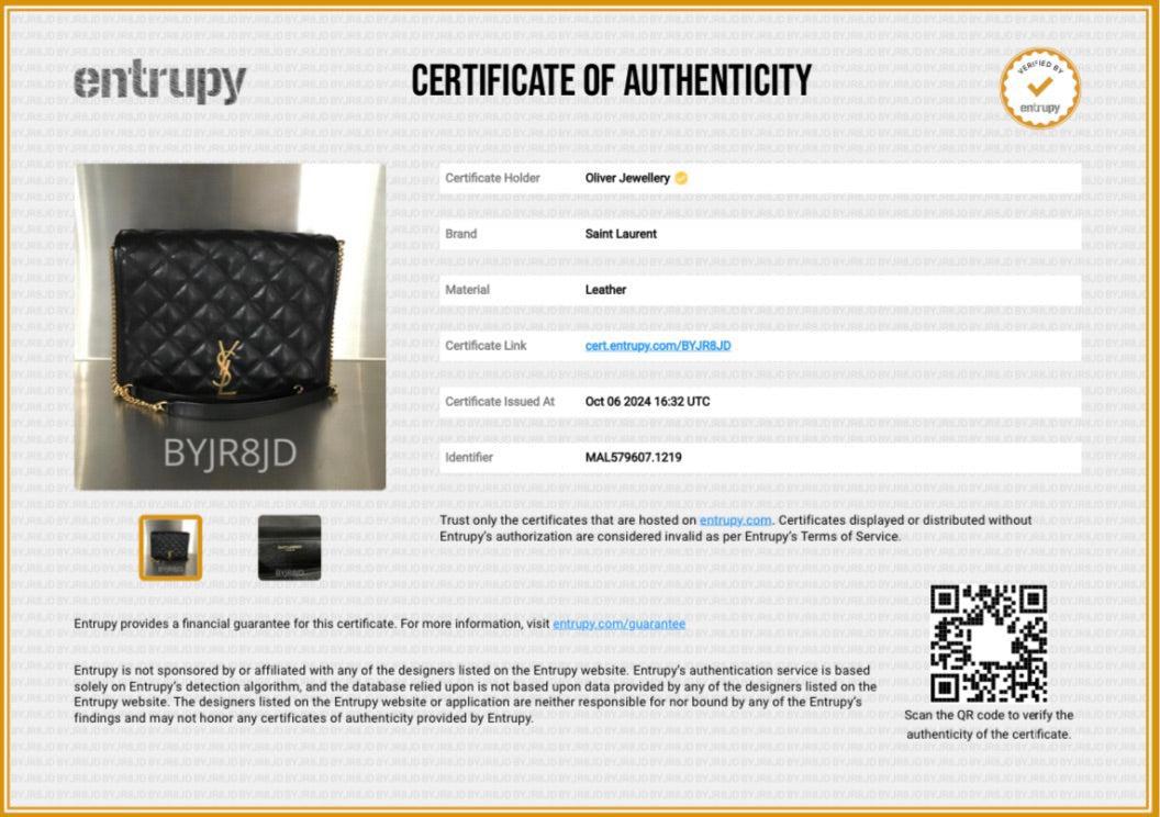 Saint Laurent Black Quilted Leather Small Becky Chain Bag