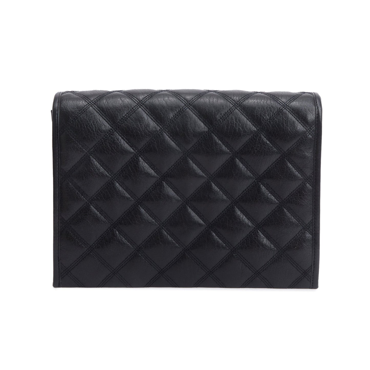 Saint Laurent Black Quilted Leather Small Becky Chain Bag