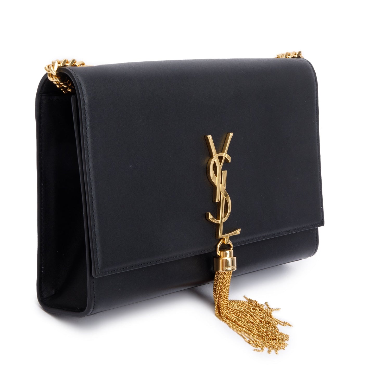 Saint Laurent Black Smooth Leather Medium Kate Tassel Bag