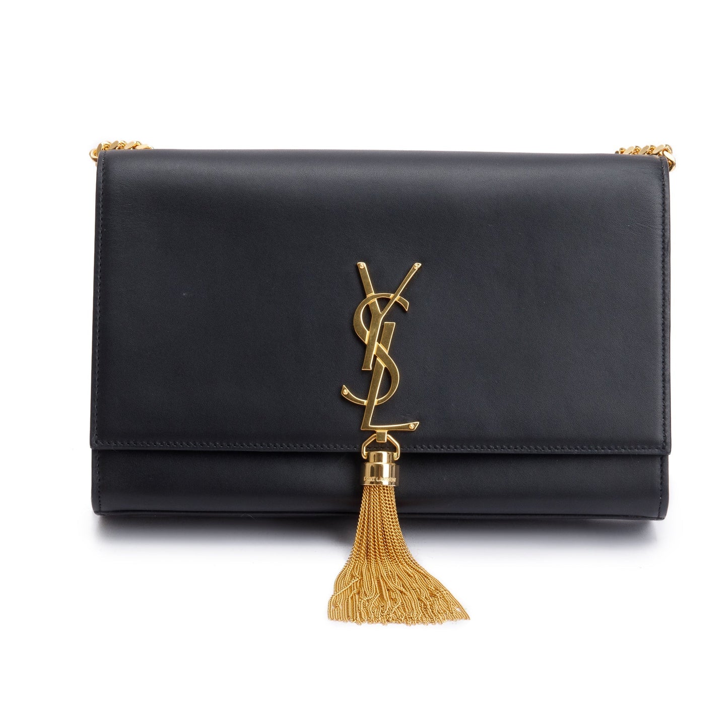 Saint Laurent Black Smooth Leather Medium Kate Tassel Bag
