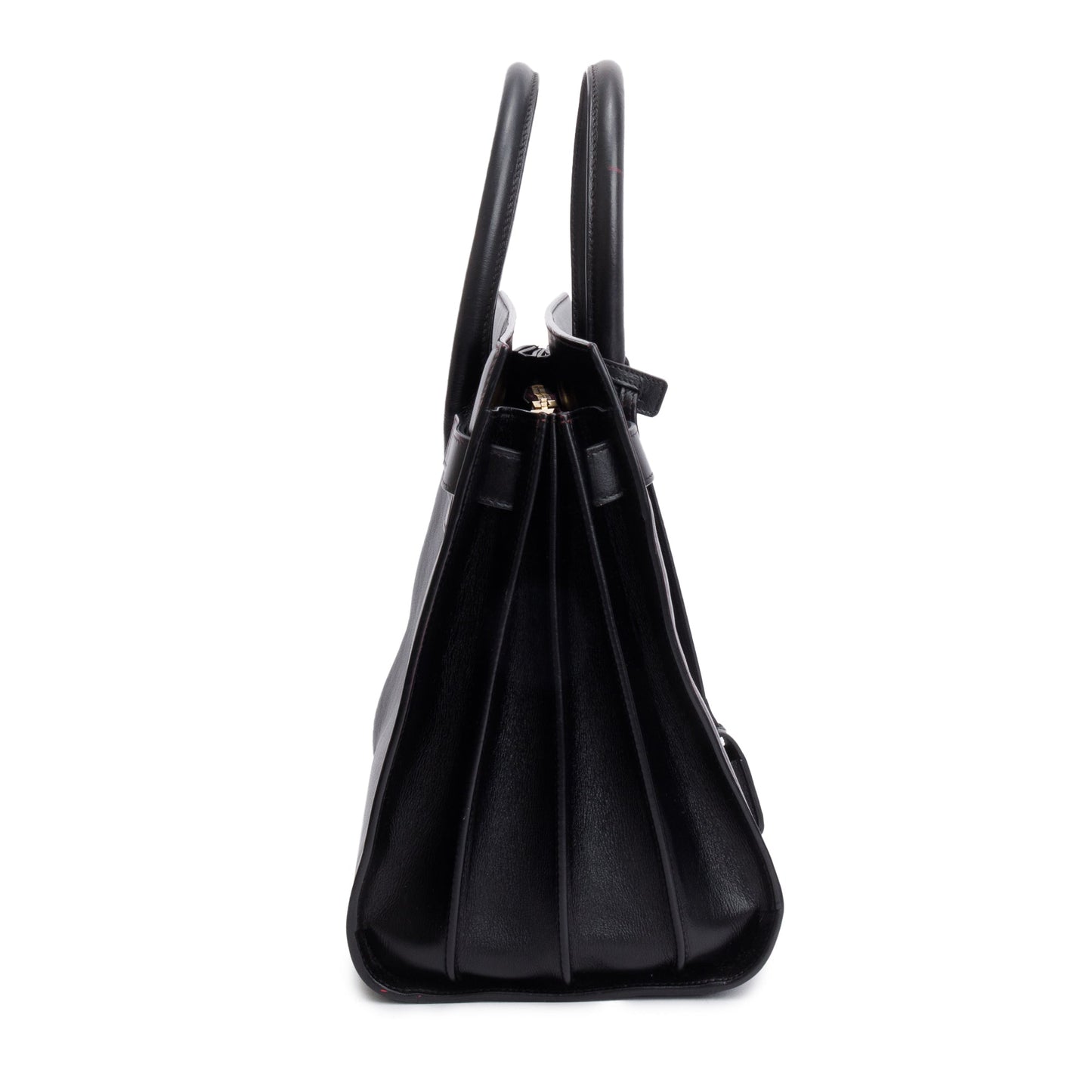 Saint Laurent Black Supple Leather Small Sac De Jour
