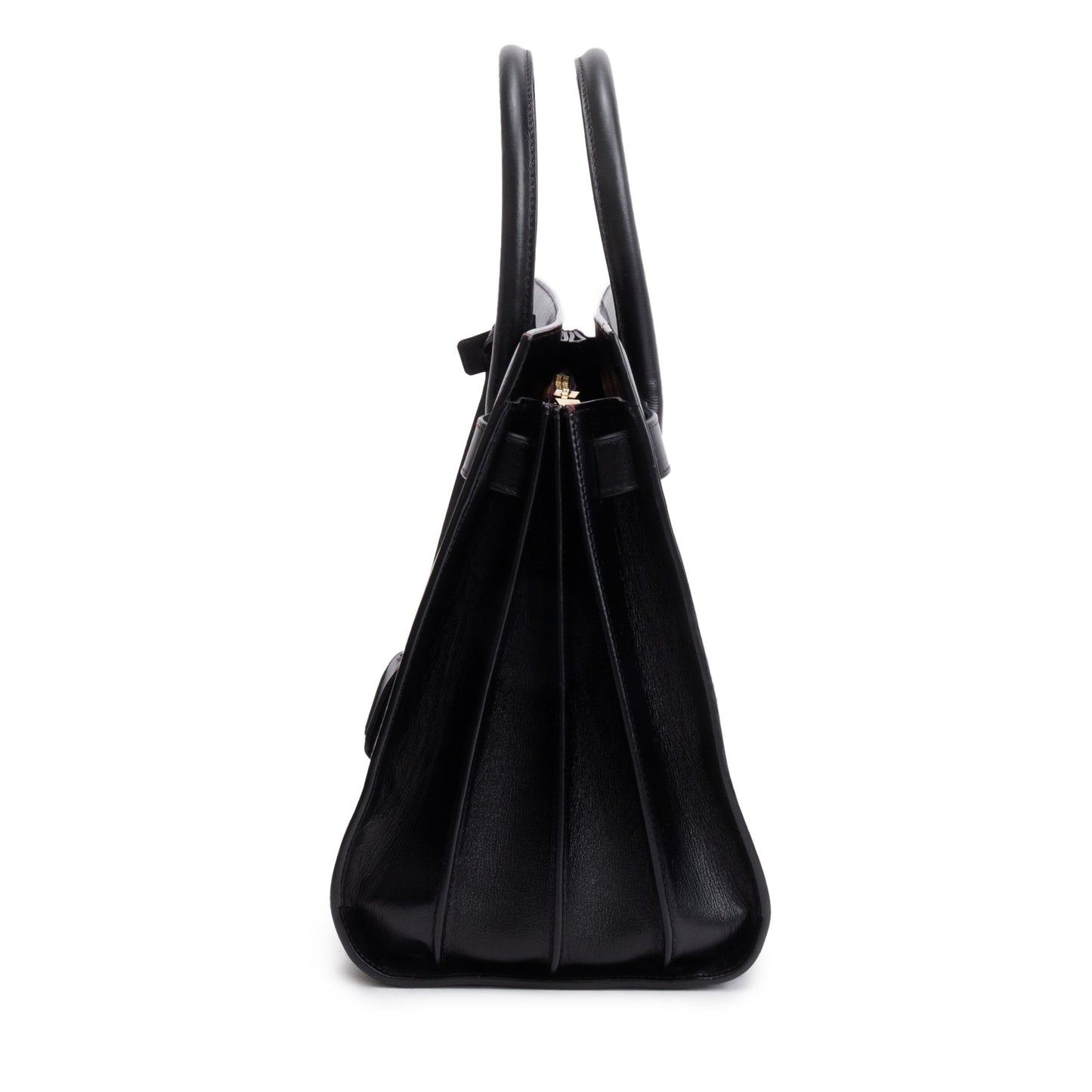 Saint Laurent Black Supple Leather Small Sac De Jour