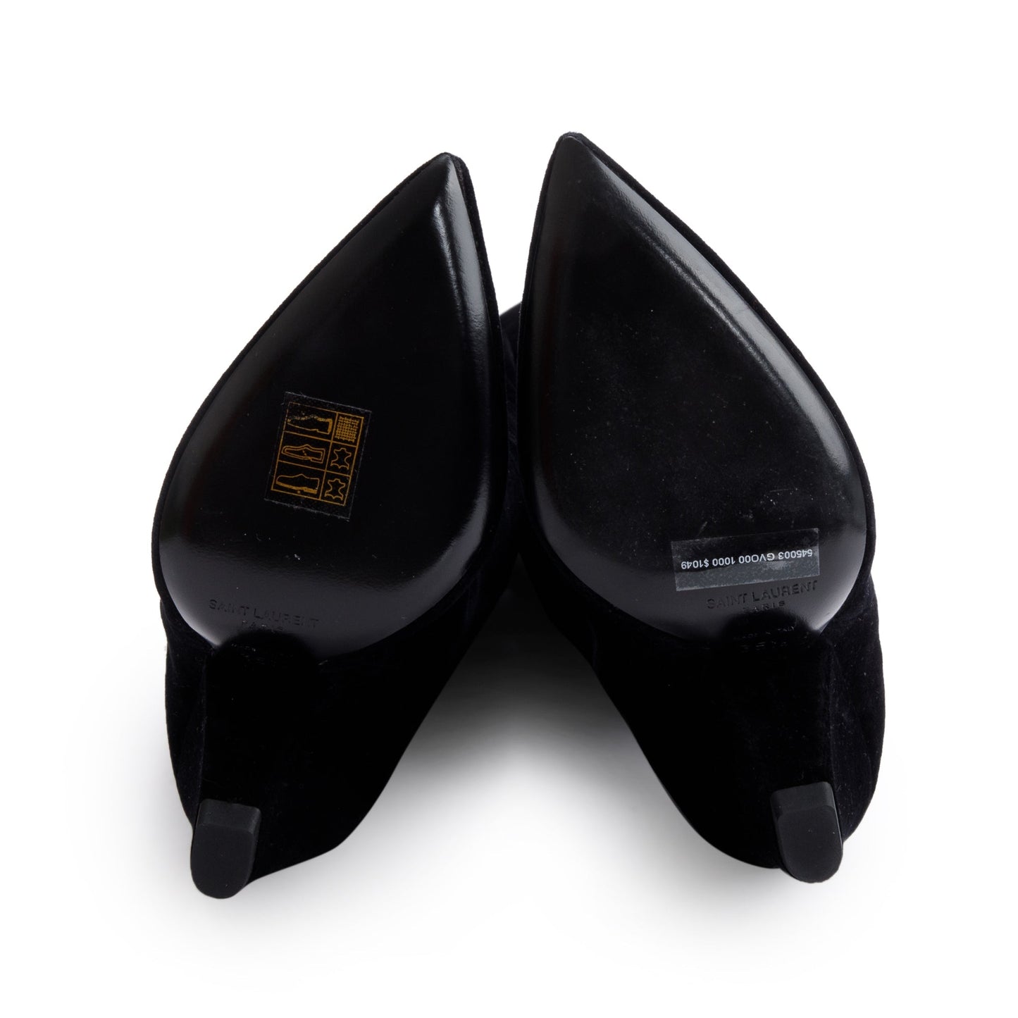 Saint Laurent Black Velvet Niki Over The Knee Boots, Size 35.5
