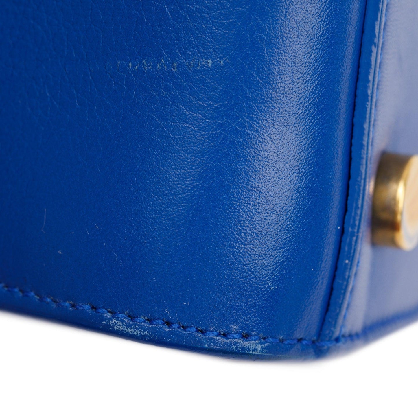 Saint Laurent Blue Smooth Leather Nano Sac De Jour