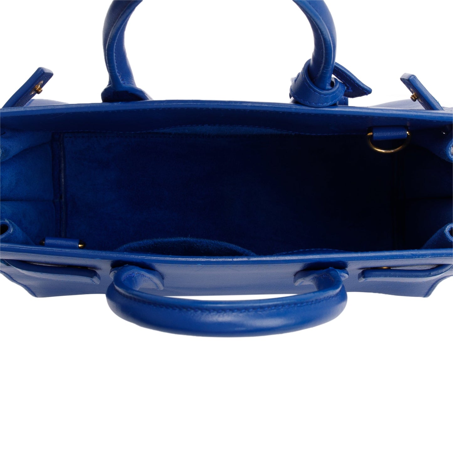 Saint Laurent Blue Smooth Leather Nano Sac De Jour